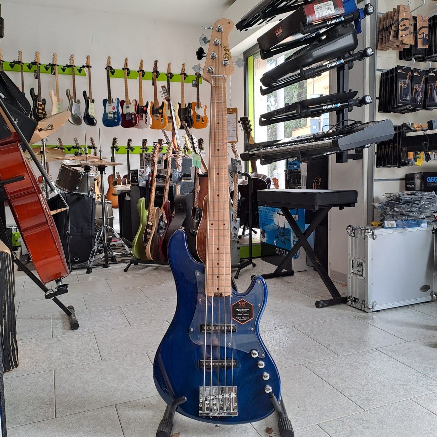 Cort Jazz Bass (GB75JJ) – Transblue 5 corde