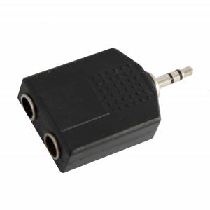 Soundsation Adattatore Jack Maschio 3.5mm STEREO - 2 Jack Femmina 6.3mm STEREO-SADA042-1