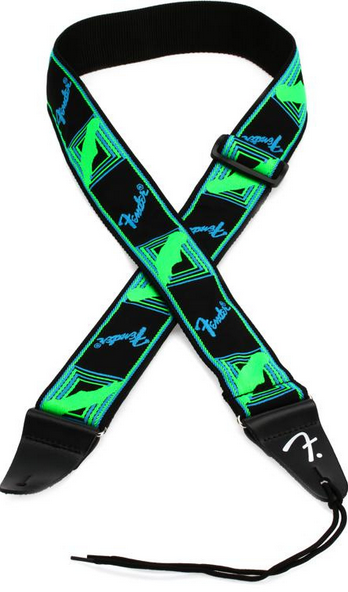 Tracolla Fender Neon Monogrammed Green/Blue